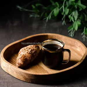 Bandeja de Servir de Madera Personalizada Tayyab Handicraft - Madera 100% Natural, Tamaño Personalizado para Uso en Hogar, Restaurante, Bar y Hotel - Product Image 1