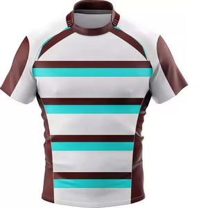 Camiseta de Rugby Estampada Premium de Secado Rápido, Tejido Deportivo Personalizado que Absorbe la Humedad para Clubes - Product Image 5