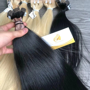 100% Cuticle Aligned Light Color Straight Virgin Vietnam Single Weft Tape-In Hair Extensions Single Donor <b>Bleached</b> Grade Hair - Product Image 1