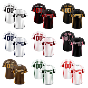 Maillot de baseball personnalisé noir et rouge, uniforme d'équipe boutonné, chemise de baseball personnalisée pour jeunes et adultes, fabricant OEM - Product Image 6