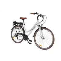 Vélo Électrique Urbain pour Femme 700c, Cadre en Alliage d'Aluminium, Vitesse Max 25km/h, Moteur Brushless 250W, Capteur Lithium