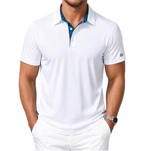 Polo personalizado para hombre, 100% algodón piqué, 220 GSM, manga corta, color sólido, con bordado en el pecho, proveedor informal de Bangladesh. - Product Image 2