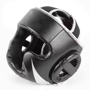 Factory Made Protective Gear <b>Equipments</b> Boxing Head Guards Premium Leather Made Adjustable Head Protection Helmets - Product Image 3
