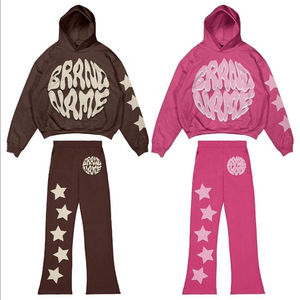 Ensemble de survêtement d'hiver pour homme de qualité supérieure, poids moyen, écologique, avec logo personnalisé, sweat à capuche épais en molleton bouclette, marques personnalisées - Product Image 3