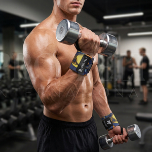 Bandes de maintien pour poignets personnalisées avec logo imprimé, élastiques résistantes et durables, pour la musculation et la force athlétique - Product Image 3