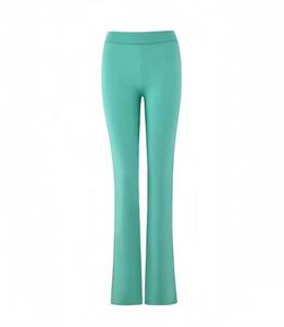 <b>High</b> <b>Waist</b> Full Length Solid <b>Flared</b> Breathable Sporty <b>Leggings</b> Knitted Spandex Nylon Stretchy Women's Activewear - Product Image 1