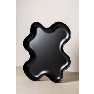 Plateau de service rond en métal moderne à motif floral, décoratif, imprimé émail, pour thé et café, plateau de luxe pour la maison et la cuisine, vente en gros - Product Image 4