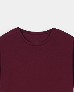 Produits les plus vendus au Pakistan T-shirt en coton bordeaux tendance Tissu doux pour la peau Nouvelle mode pour hommes T-shirts légers pour hommes - Product Image 4