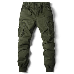 Pantalon cargo en coton pour homme, 6 poches, cordon de serrage, vêtements de travail décontractés, pantalon utilitaire imprimé, à porter tous les jours - Product Image 1