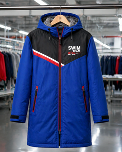 Parka de bain haute qualité coupe-vent et imperméable avec intérieur polaire doux et capuche intégrée pour piscine, plage et vestiaire extérieur - Product Image 6