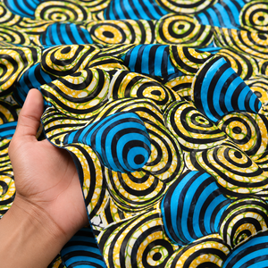 Tela Africana Auténtica con Estampado de Cera, Ankara, Algodón, Batik, Textil para Vestidos, Prendas de Vestir, Costura, Moda, Suministro al por Mayor - Product Image 5