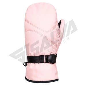 Custom Winter Warm Dry Heated Ski Snowboard Waterproof Ice Fishing Season Outdoor Sports Mitt PU Leather Gloves - Product Image 1