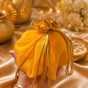 Handmade Godh Bharai Potli <b>Bag</b> for Baby <b>Shower</b> Shagun Gift, Designer Bridal Ceremony Potli, Traditional Festive Gift Pouch - Product Image 3