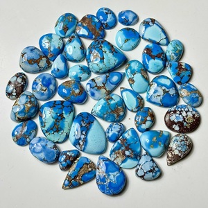 Pierres précieuses en turquoise naturelle Golden Hill, formes variées, polies avec jeu de couleurs, pour la fabrication de bijoux, vente en gros, 10 mm - Product Image 1
