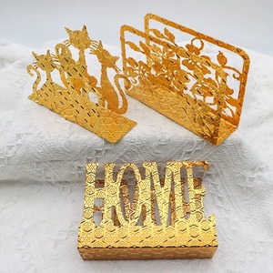 Decorative Metallic Napkin Holder with Stylish Patterns, Enhancing <b>Table</b> Settings with a Sophisticated Look - Product Image 3
