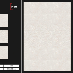 Azulejos cerámicos sofisticados con acabado mate de 30x60 cm, adaptados para conceptos espaciales elegantes, que ofrecen un rendimiento y una estética equilibrados. - Product Image 1