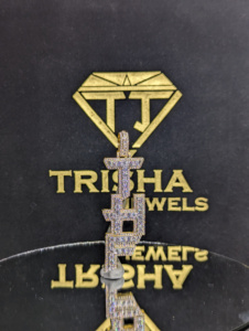 Colgante personalizado con la letra 'THP' con diamantes de moissanita VVS, plata de ley 925, estilo hip hop, joyería de lujo de Trisha Jewels - Product Image 5