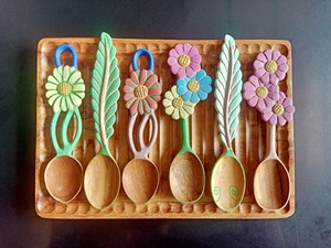 Hand-carved Wooden Spoons/Forks/Bowls-Eco-friendly Dishwasher <b>Safe</b> Cooking <b>Tools</b> for Home Party Wedding Tables - CARYLN - Product Image 5