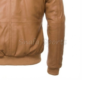 New Breathable & Comfortable Solid Color Customizable Leather Jacket Premium Quality for Men Style With Leather - Product Image 5