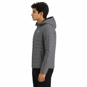 Custom Men's Hooded Padded <b>Jacket</b> Winter Quilted Insulated <b>Zip</b> <b>Up</b> Men's <b>Jackets</b> Lightweight Outerwear OEM Wholesale Supplier USA - Product Image 3