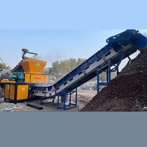 Most Selling MSW and Plastic <b>Shredder</b> Double Shaft Semi-Automatic Capacity More Than 5000 kg/hr Plastic Crushing Machines - Product Image 1