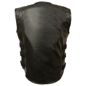 Vente en gros directe d'usine, gilet en cuir pour homme de haute qualité, taille plus, sur mesure, respirant, style décontracté, fermeture éclair, hiver - Product Image 2