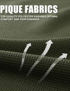 Chemise à manches courtes pour homme avec logo personnalisé sur le devant, couleur unie, polyester satiné 200g, séchage rapide, vêtements de sport décontractés pour le golf - Product Image 3