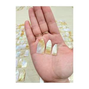 Material de nácar pulido de 1 mm y 1,5 mm de grosor, con forma natural esmaltada, tacto real, incrustaciones de nácar para joyería, artesanía. - Product Image 4