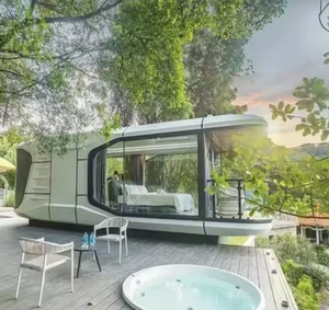 XIAOJIANG CASA V5 V6 V7 Casa contenedor de acero expandible Cabina portátil Bungalow Ruedas de cápsula espacial para gimnasio Baño Almacén - Product Image 6