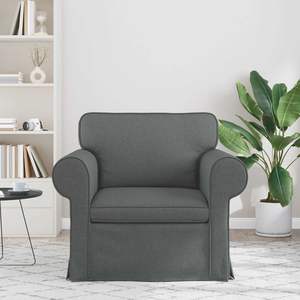 Sofá de tela para salón gris oscuro de 215 x 82 x 80 cm - Product Image 3