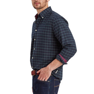 Camisa de franela clásica a cuadros para hombre, forrada de lana, cálida para invierno, manga larga, informal, estilo urbano, con botones, OEM ODM - Product Image 5