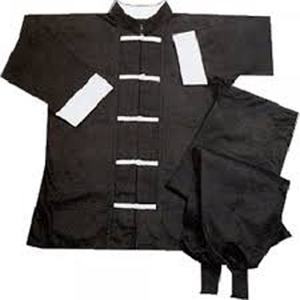 เครื่องแบบกังฟูสีดำกระดุมสีแดงออกแบบได้ตามที่ต้องการ - Product Image 3