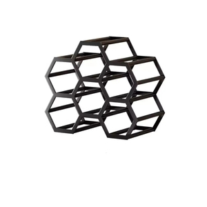 Porte-vin en fonte, design vintage, capacité de 4 bouteilles, support métallique durable pour la maison, salle à manger, porte-vin artisanal - Product Image 6
