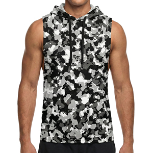 Débardeur de sport OEM personnalisé pour homme, style urbain camouflage, à emmanchures profondes, pour la gym, le fitness et l'entraînement musculaire, vente en gros, streetwear - Product Image 3