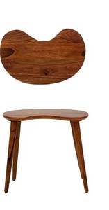 Mid-Century Modern Solid Wood Nesting <b>Tables</b> Set of 2 | Kidney Shaped Nested End <b>Tables</b> | Wholesale Living Room Furniture - Product Image 5