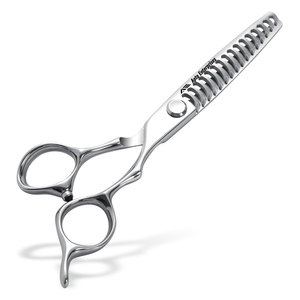 Ciseaux pour la réduction de la densité des cheveux, fabriqués en acier japonais VG10 pour une texturisation précise, un mélange de textures et une coupe sans effort - Product Image 4