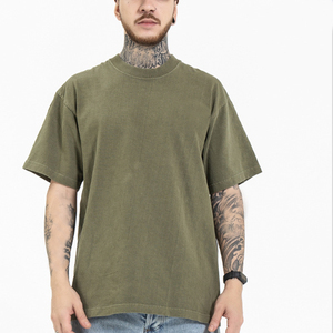 Camiseta Oversize Lisa Marrón para Hombre, Manga Corta, Cuello Redondo, Estilo Casual, Algodón Jersey - Product Image 5