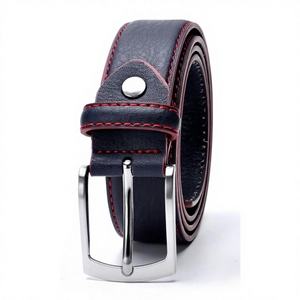 Ceinture en cuir de vachette écologique artisanale avec boucle carrée en acier, largeur 3,8 cm, longueur personnalisable, légère, robuste et durable - Product Image 1