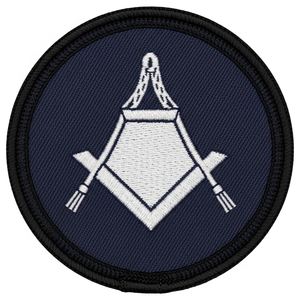 Parche Termoadhesivo Personalizado de Regalia Masónica, Insignia de Pilar Roja y Negra, Decoración para Ropa de la Francmasonería, Parche Bordado a Máquina Circular para Logia - Product Image 1