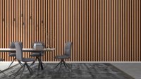 Papier peint autocollant à lattes en grain de bois, revêtement mural à texture de grille en bois pelable et collable pour intérieur de maison moderne