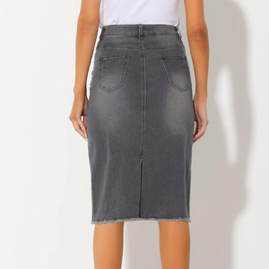 Custom Women Summer High Waist Denim Casual Skirt Shorts Design Shorts Manufacturer Women Denim Skirt For Online Sale - Product Image 4