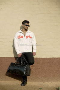 Nouveau sac à bagages de nuit en cuir Crunch fait à la main de haute qualité véritable sac à bagages de voyage en cuir pleine fleur personnalisé - Product Image 2