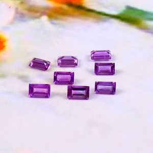 Ametyste Africaine Naturelle 4.5x9mm Coupe Baguette Facettée Calibrée Pierre Précieuse Certifiée pour Fabrication de Bijoux Fournisseur en Gros - Product Image 3