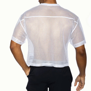 Wholesale Blank <b>Mesh</b> Football Jersey for Adult Men's Breathable Quick Dry <b>Short</b> V-neck Customizable Custom Team Name Party - Product Image 5