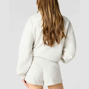 Nouvel ensemble de survêtement décontracté pour femme : short et sweat à capuche en molleton 100 % coton de haute qualité – Vente en gros - Product Image 2