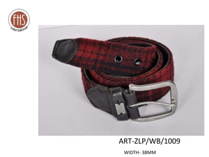 Cinturón Elástico Unisex de Alta Calidad de 35 mm en Tela Gris, Elegante y Cómodo con Extremos de Cuero Genuino, Accesorio Premium - Product Image 3