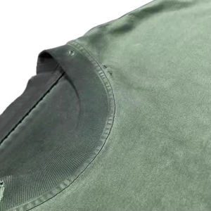 T-shirts Homme Tendance 2026 HSI OEM en Gros, Grande Taille, Effet Délavé, Uni, Impression Logo Personnalisé, Coton Fabriqué au Pakistan - Product Image 3