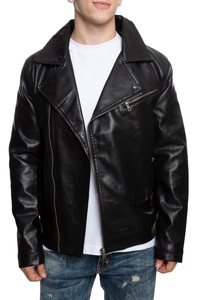 PU Leather <b>Jacket</b> Full Sleeves Casual Plain Dyed Eco-Friendly Professional Hot Sale OEM Service Breathable Men's Leather <b>Jackets</b> - Product Image 6