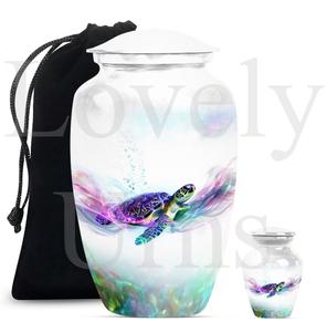 Urne colorée en forme de tortue pour cendres de crémation, urnes blanches pour cendres, souvenir commémoratif, décoration, hommage, rémembrance - Product Image 5
