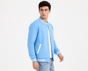 Fashion varsity <b>jacket</b> crafted for comfortable movement with premium texture and timeless style for urban daily outfit styling - Product Image 3